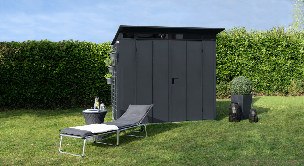 Tuinhuis Berry Modern Lessenaars dak. Type 3