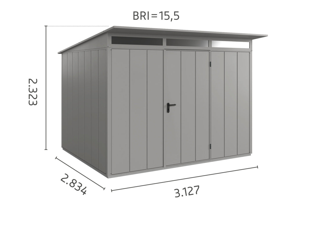 Tuinhuis Berry Modern Lessenaars dak. Type 3
