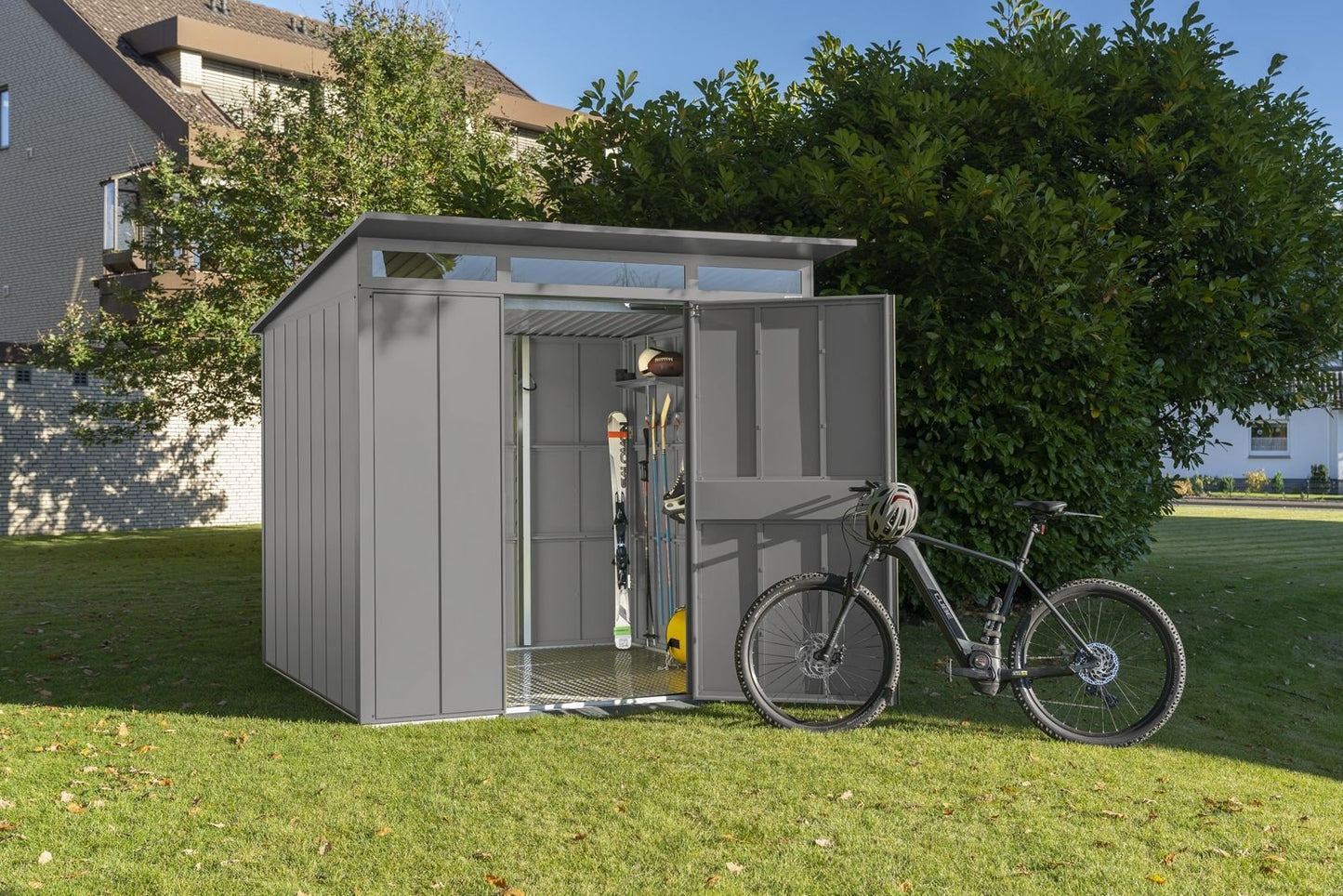 Tuinhuis Berry Modern Lessenaars dak. Type 3